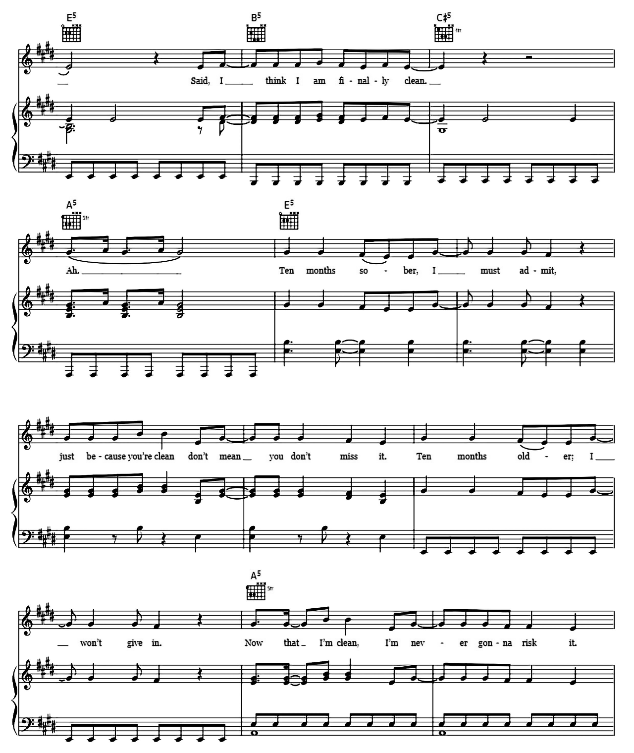 Clean sheet music 5