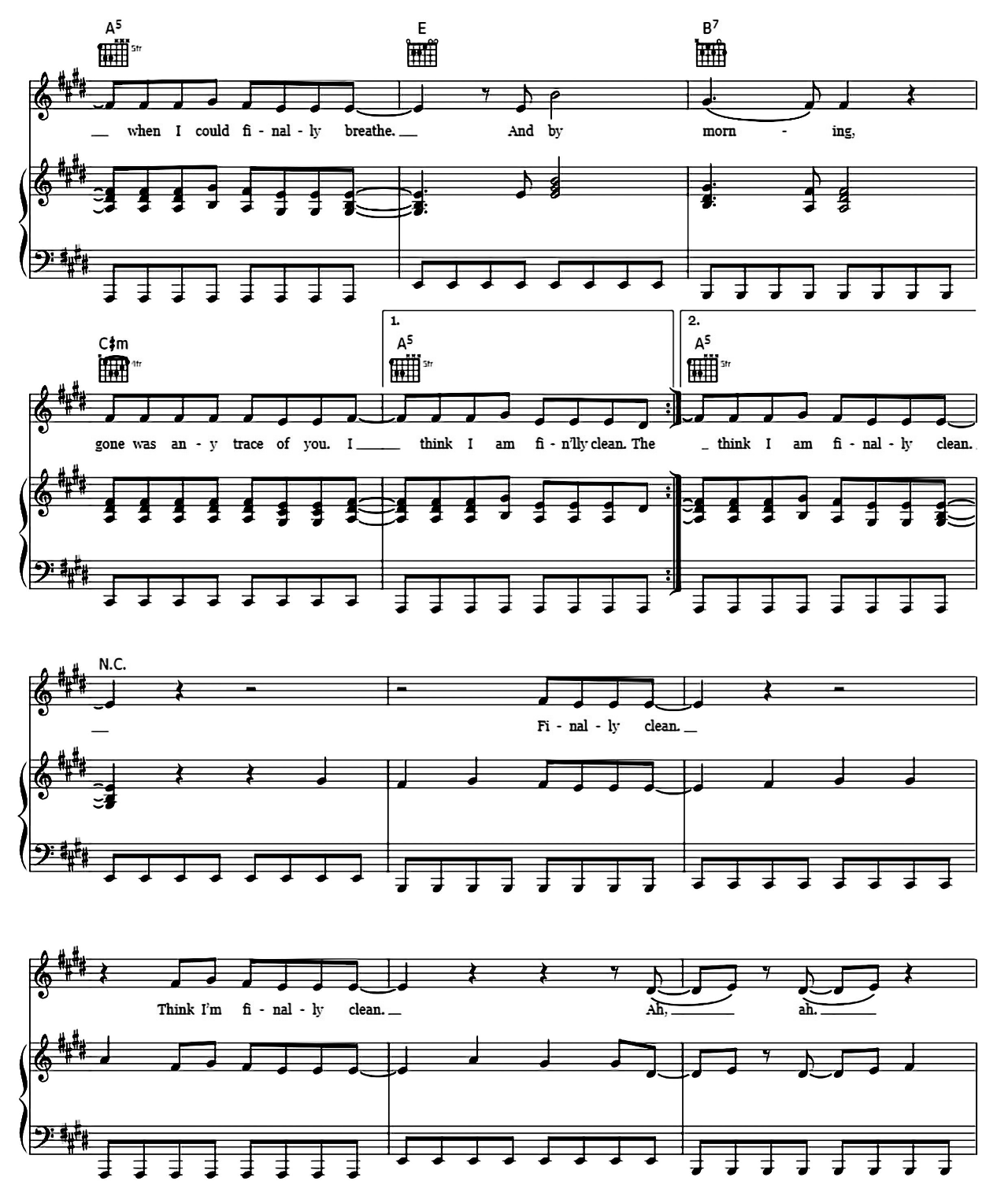 Clean sheet music 7