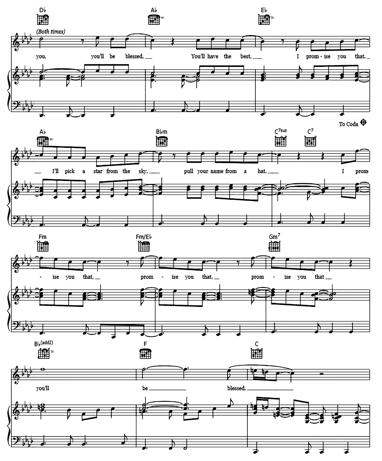 Blessed sheet music 3