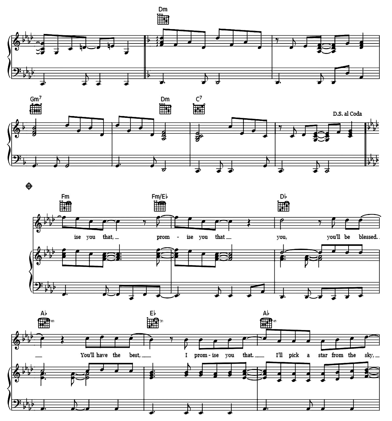 Blessed sheet music 4