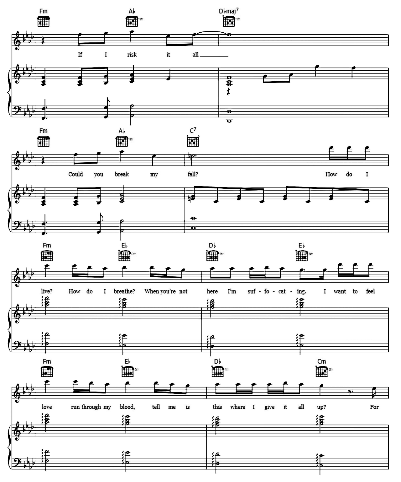 Writing's On The Wall sheet music 3