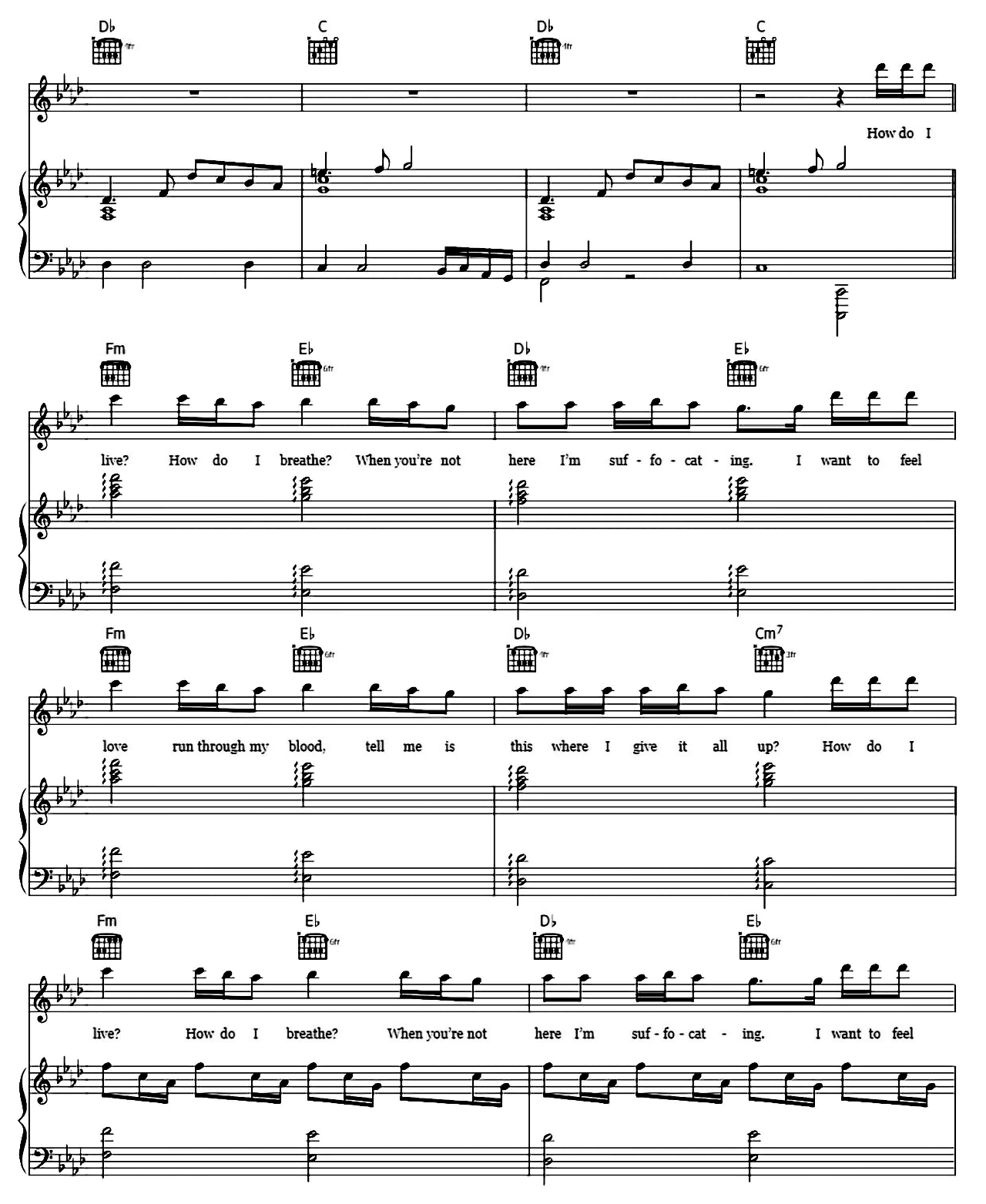 Writing's On The Wall sheet music 5