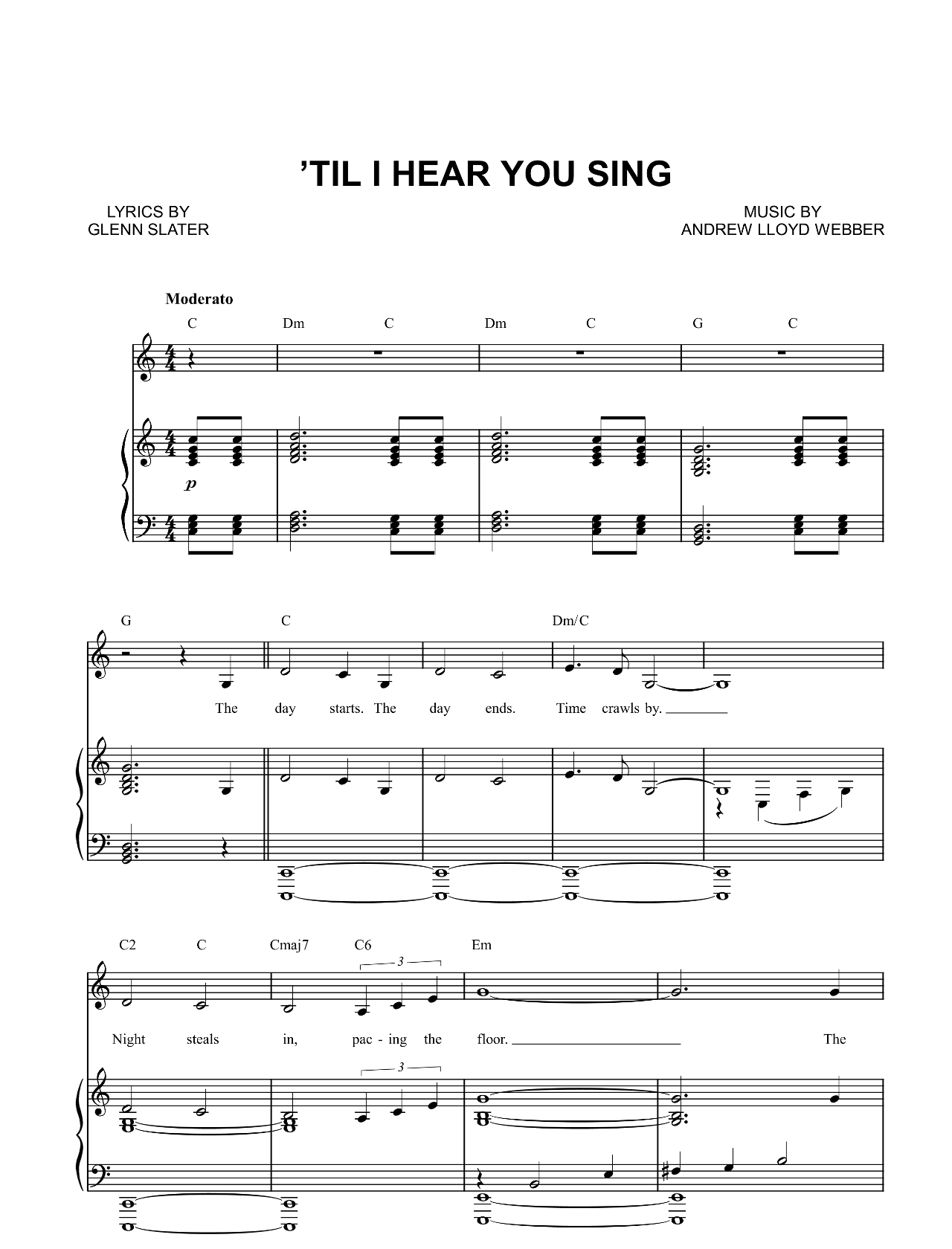 Til I Hear You Sing (from Love Never Dies) sheet music