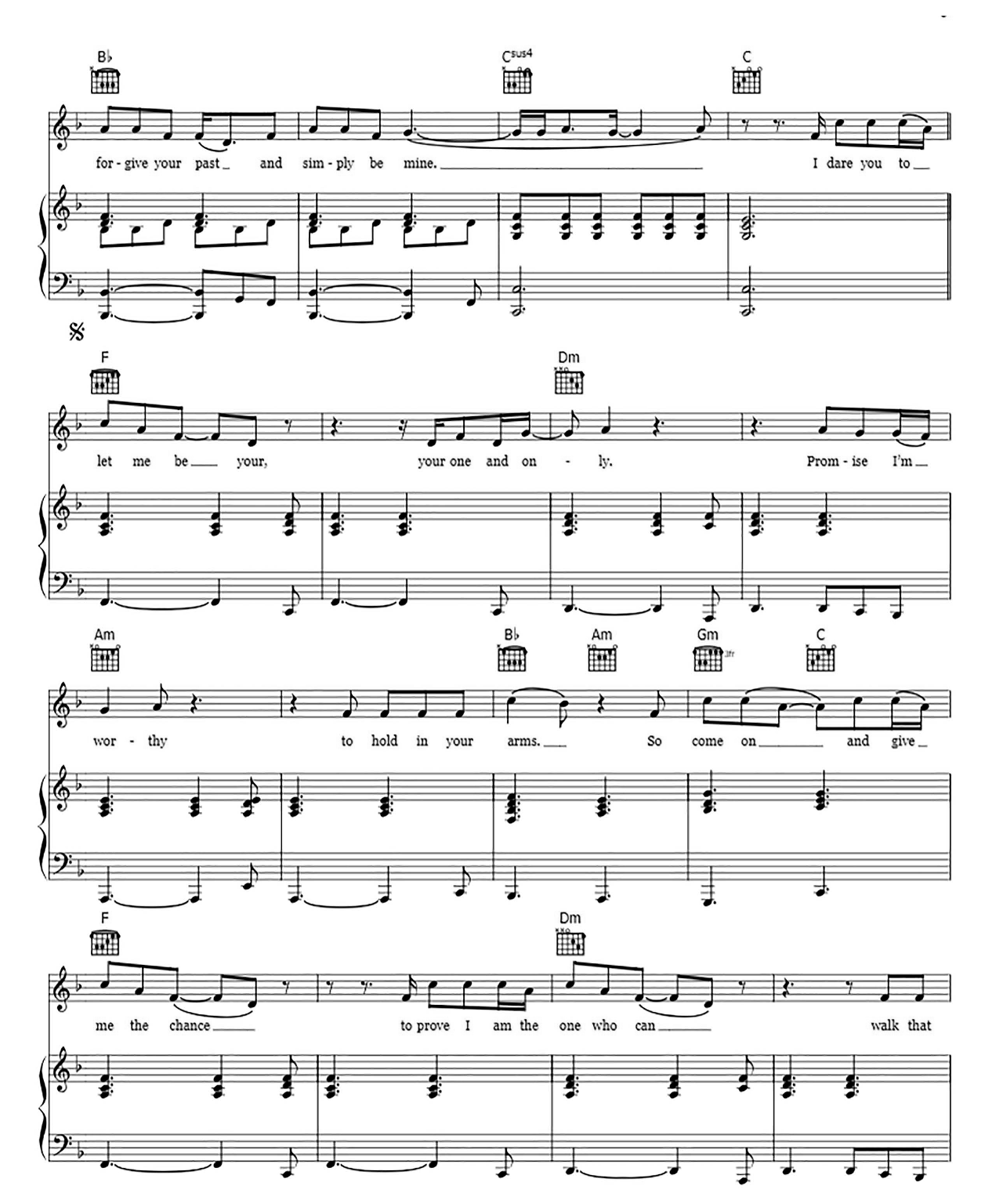 One And Only sheet music 3