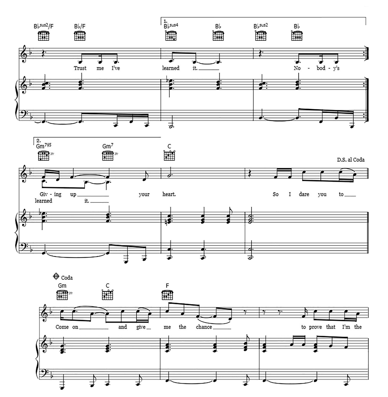 One And Only sheet music 6