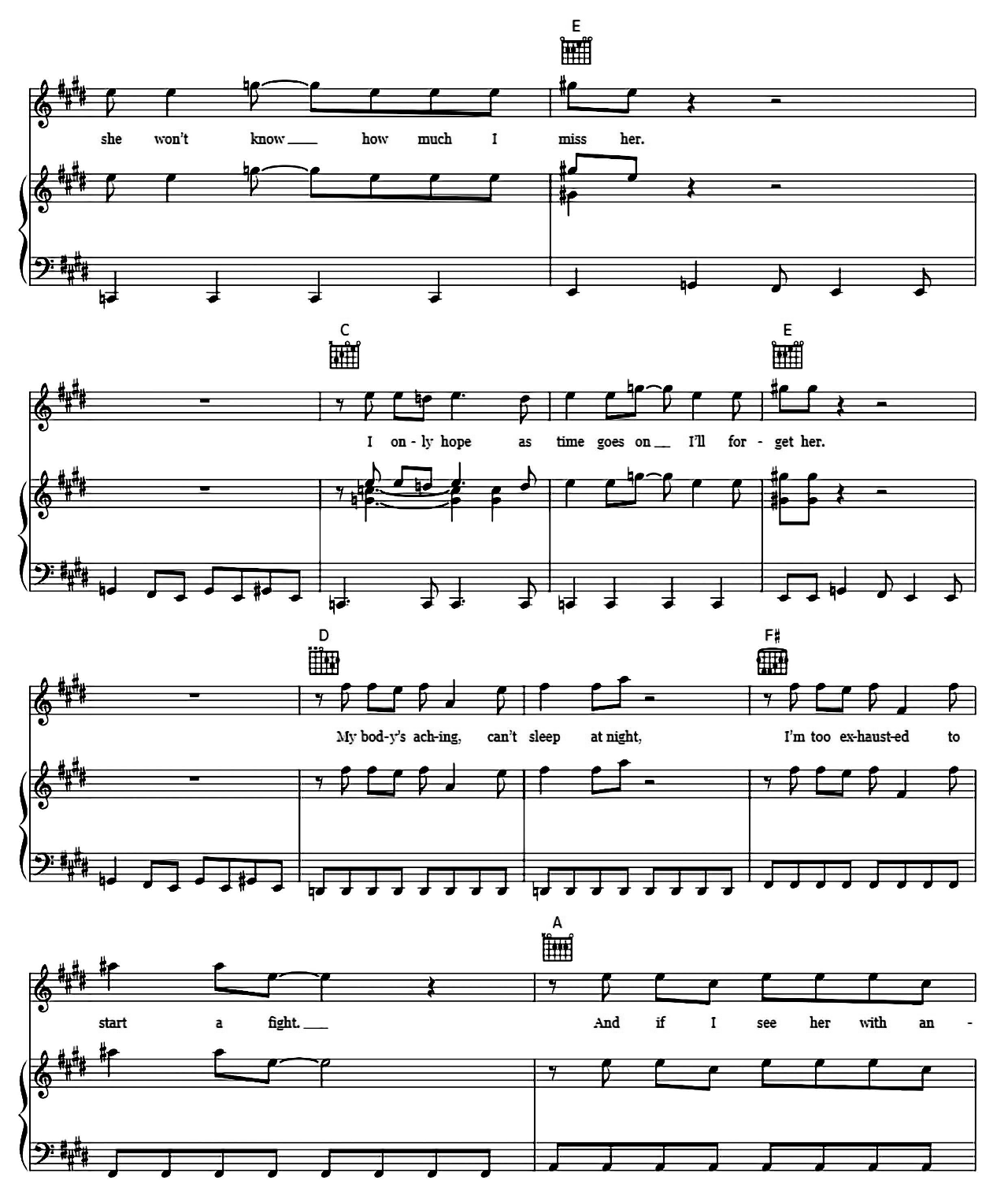 Need Your Loving Tonight sheet music 3