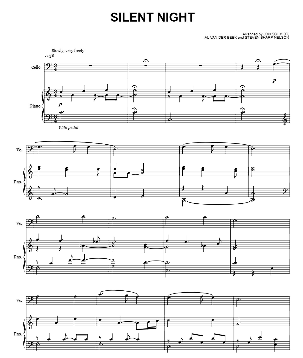 Silent Night sheet music