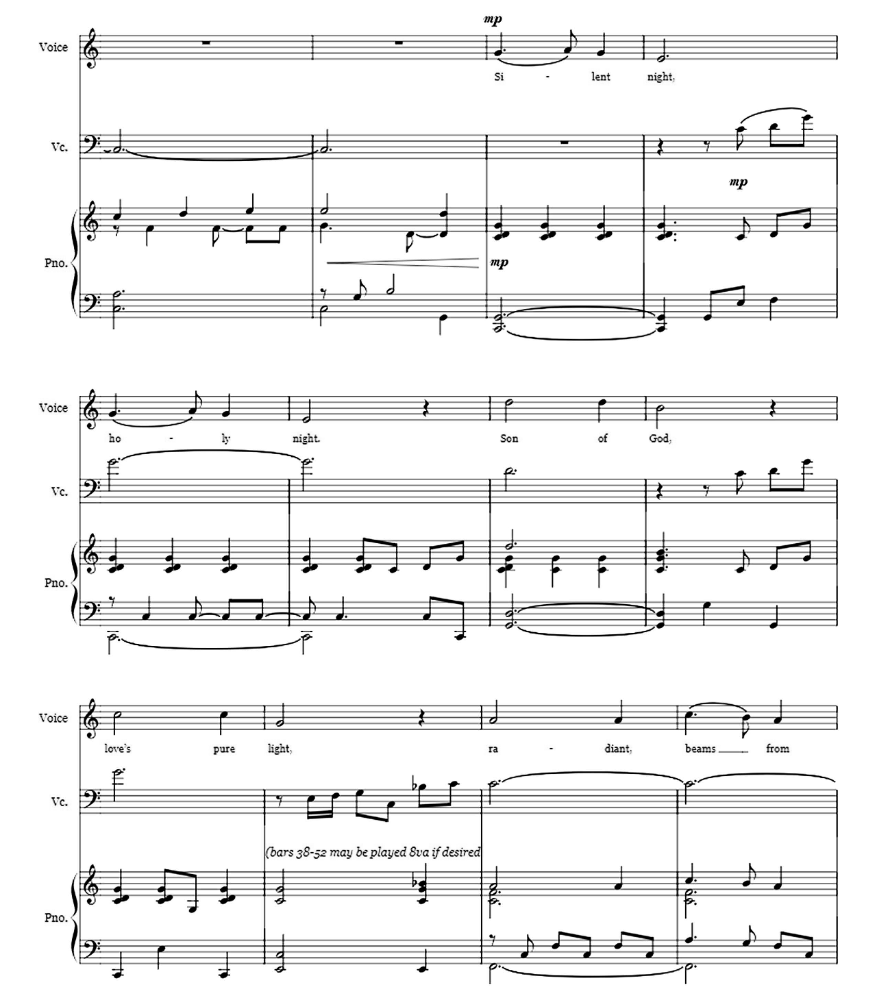Silent Night sheet music 3