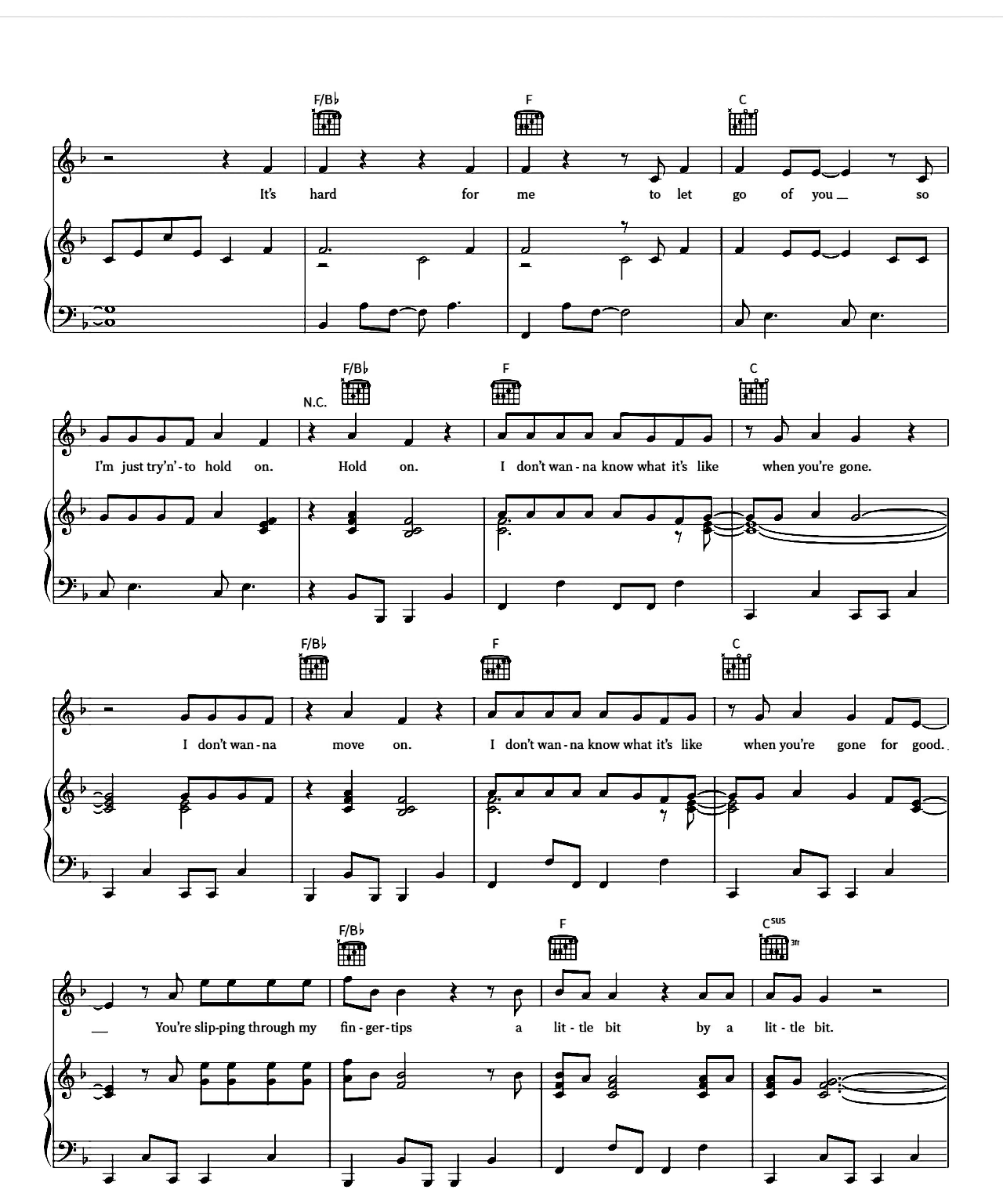 When You're Gone sheet music 2