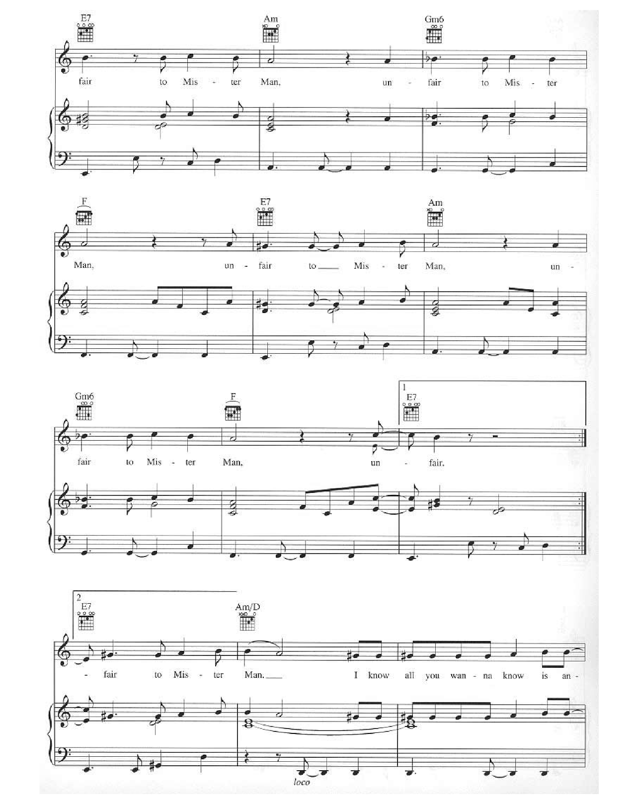 Mr Man sheet music 5