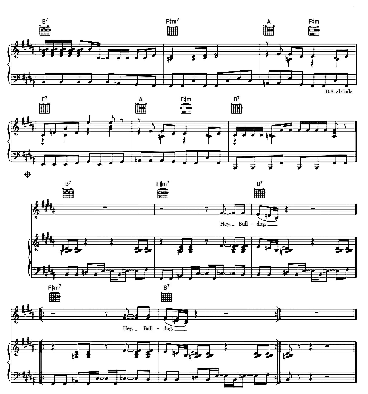 Hey Bulldog sheet music 4