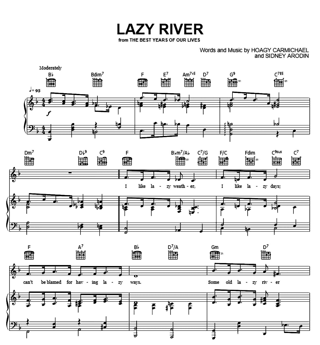 Lazy River sheet music