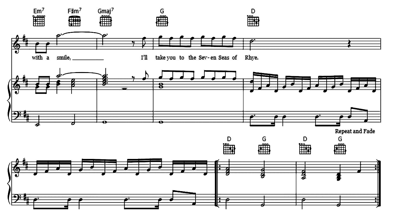 Seven Seas Of Rhye sheet music 6