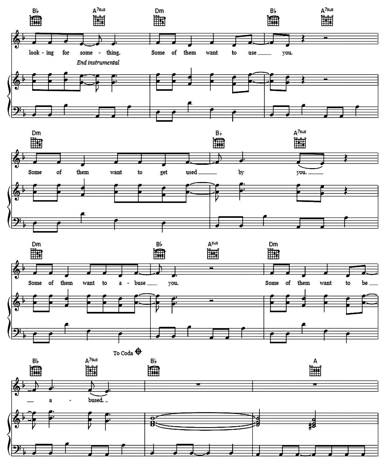 Sweet Dreams (Are Made Of This) sheet music 2