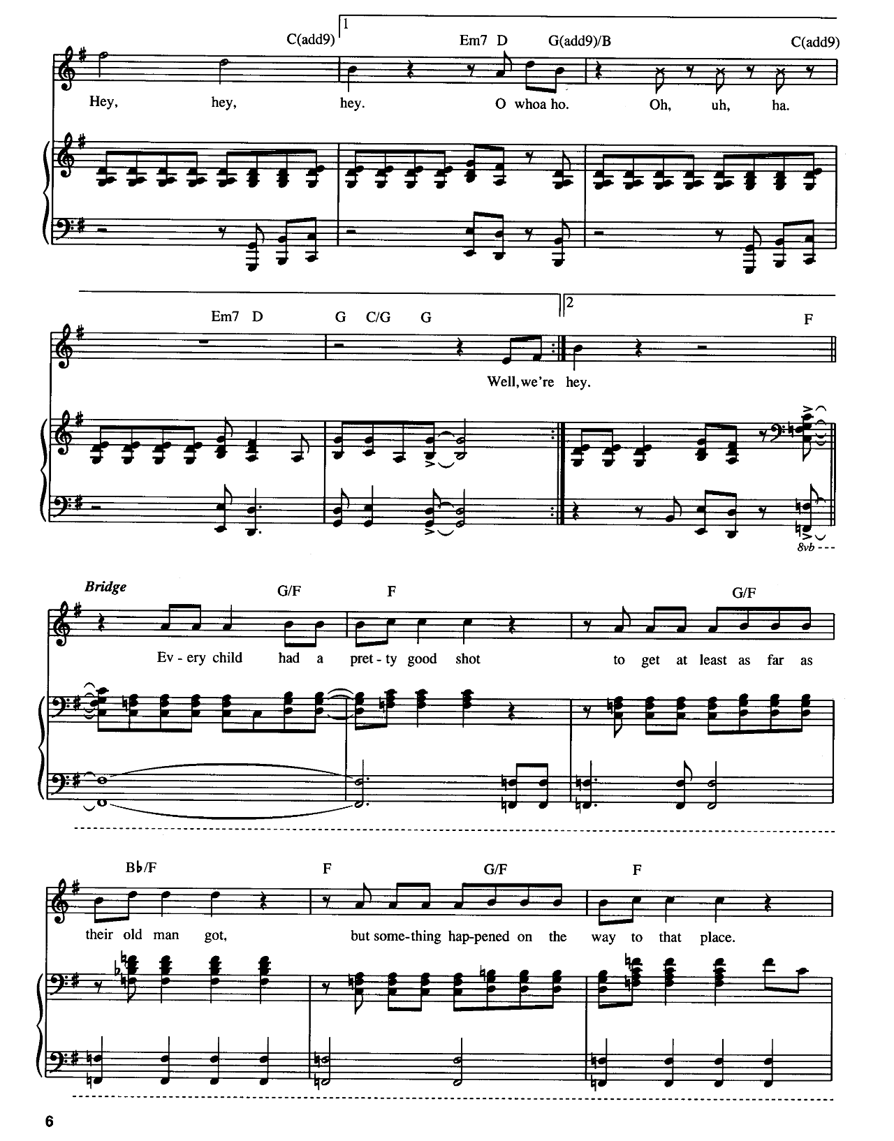 Allentown sheet music 4