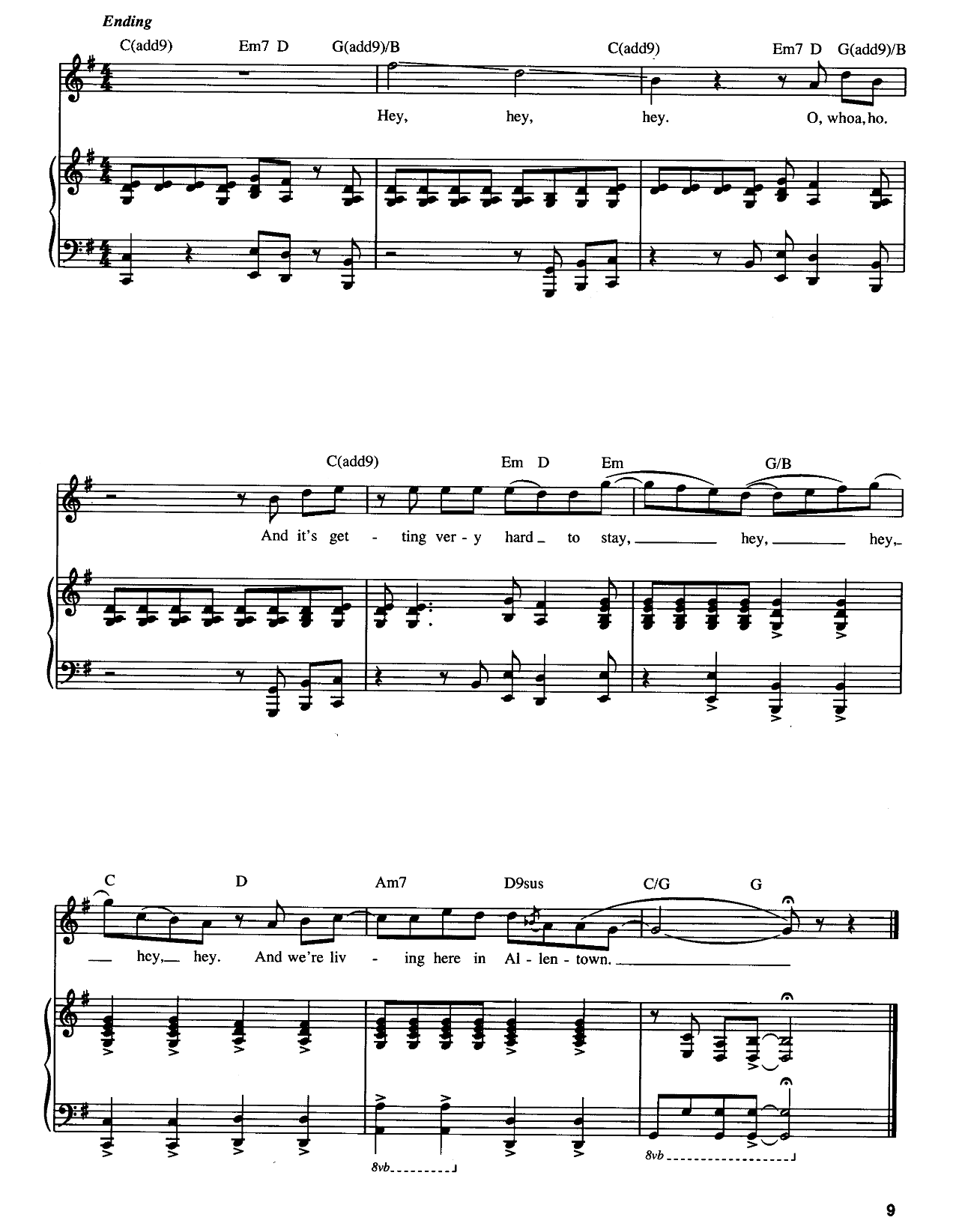 Allentown sheet music 7