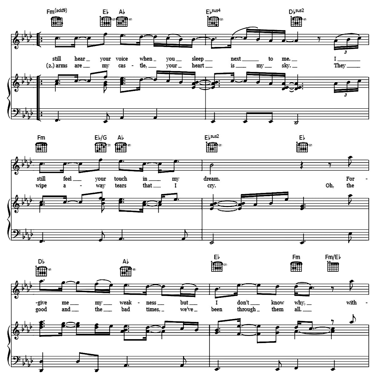 Everytime We Touch sheet music 2