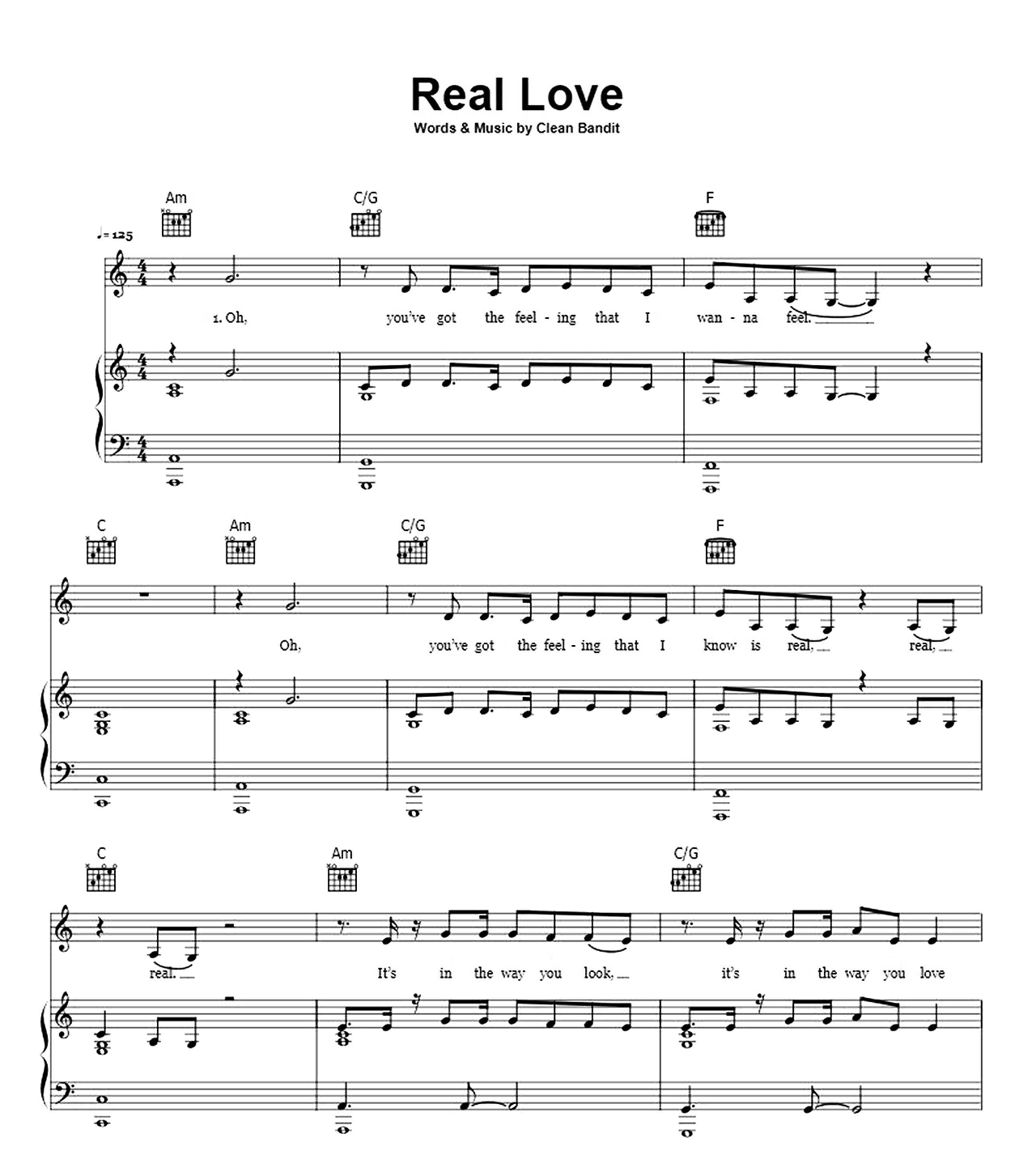 Real Love sheet music