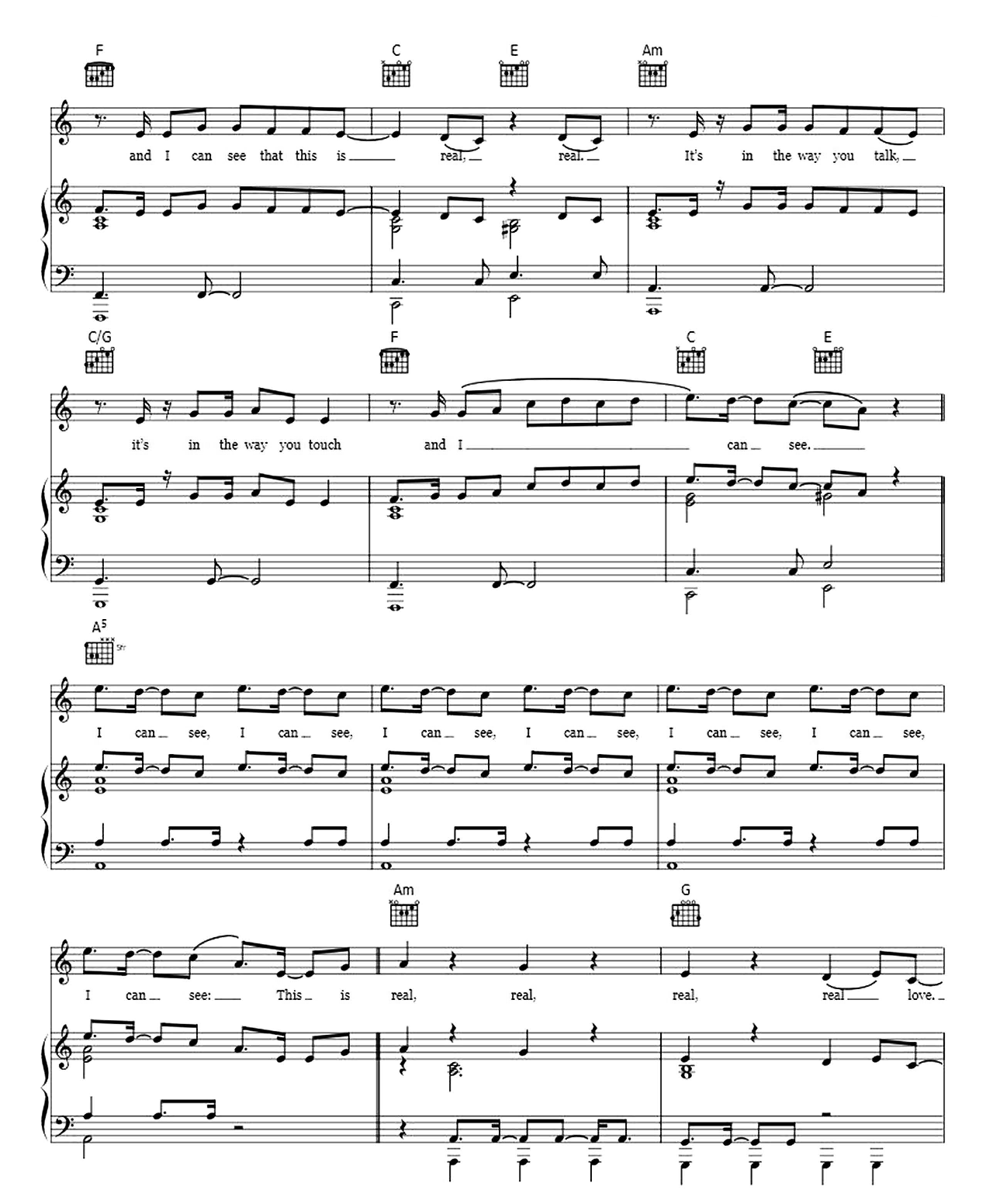Real Love sheet music 2