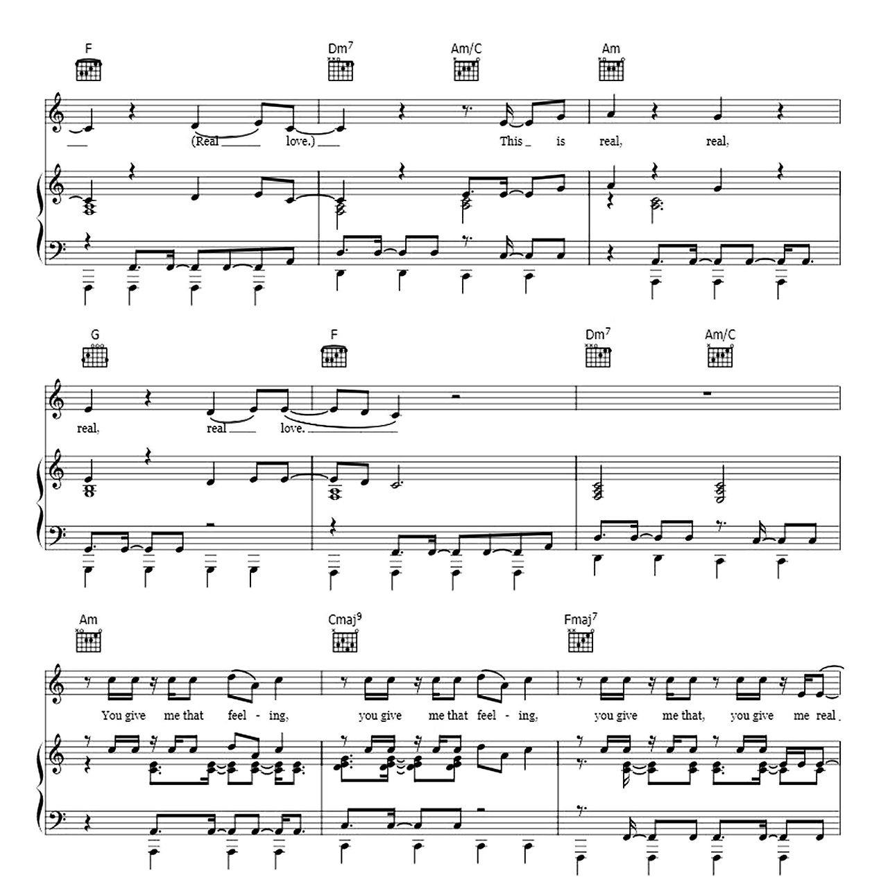 Real Love sheet music 3