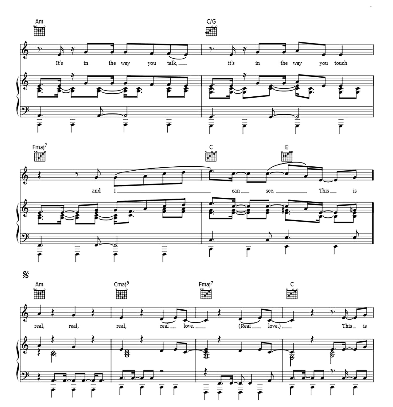 Real Love sheet music 6