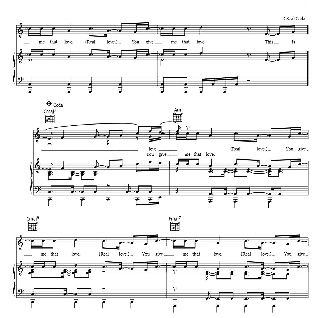 Real Love sheet music 10