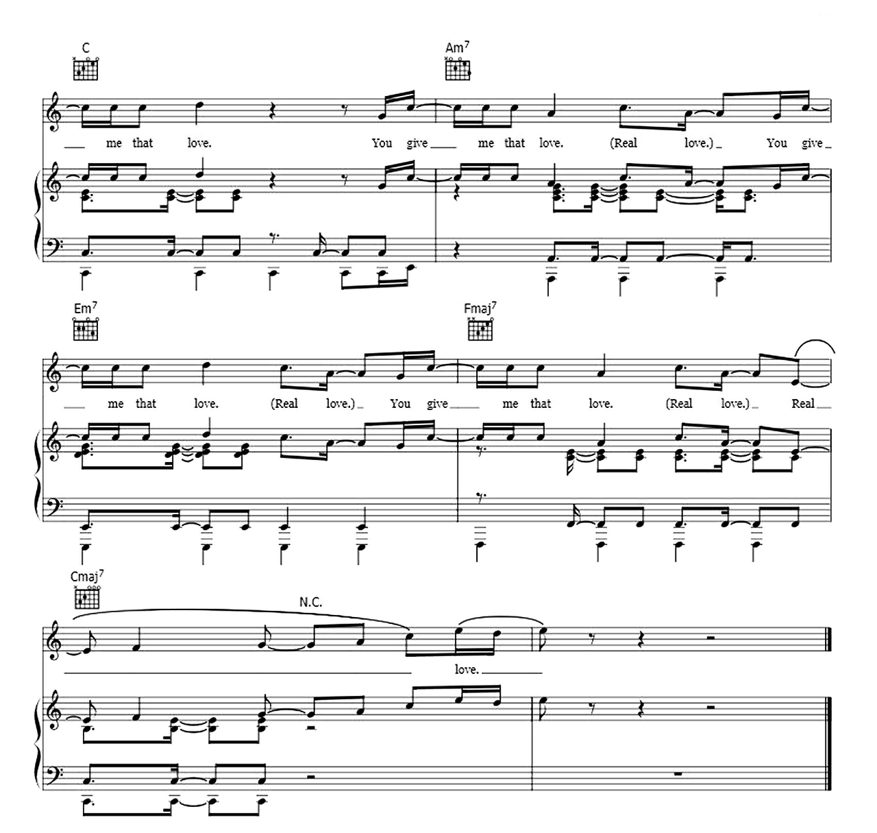 Real Love sheet music 11