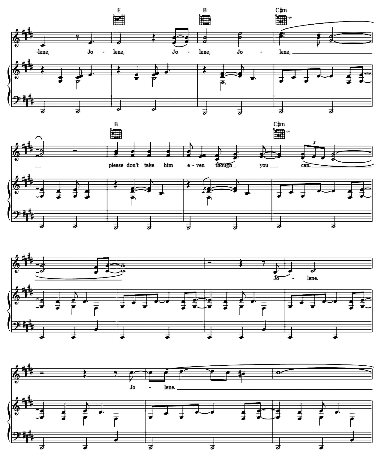 Jolene sheet music 6