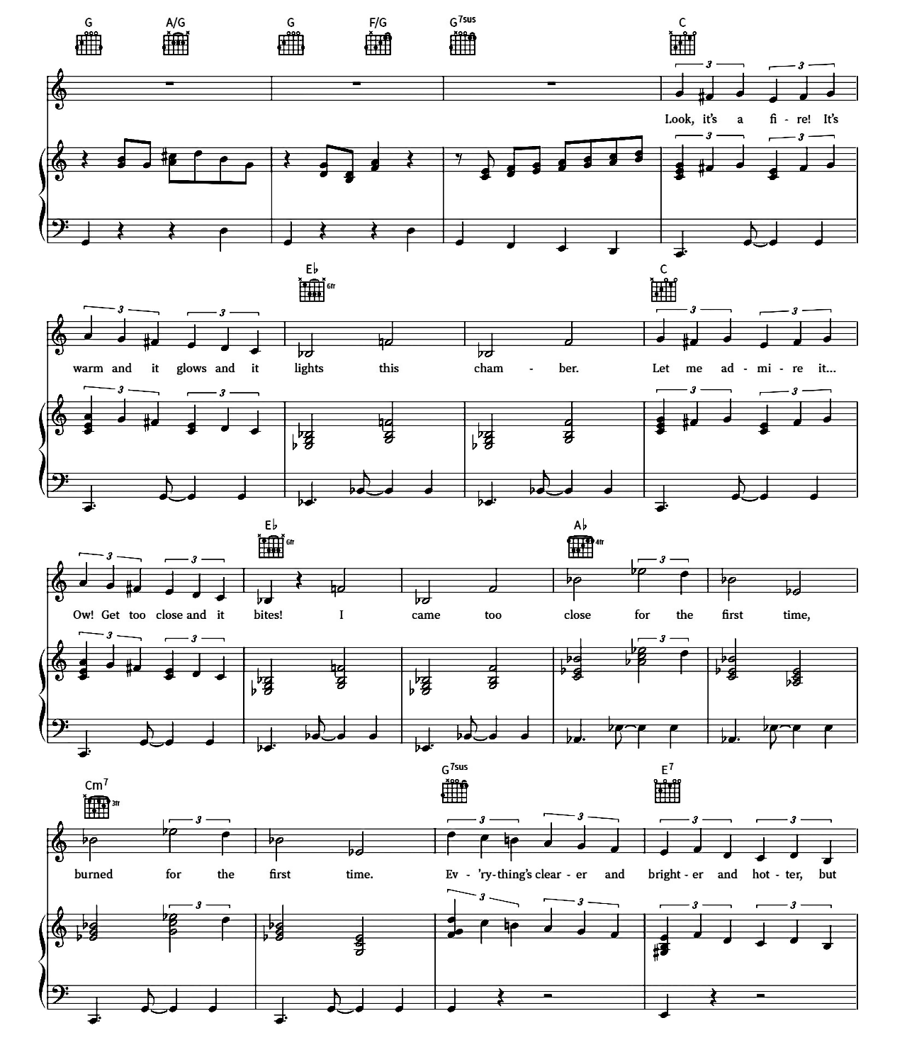 For The First Time sheet music 3