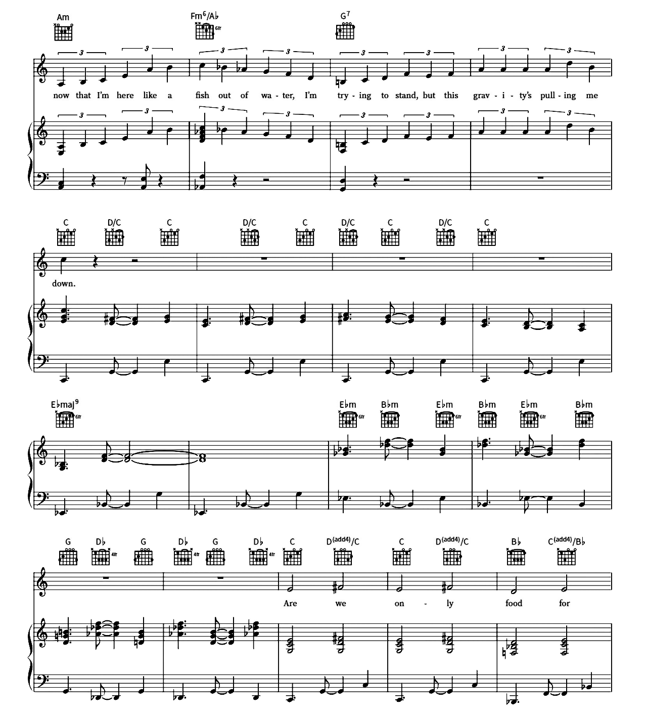 For The First Time sheet music 4