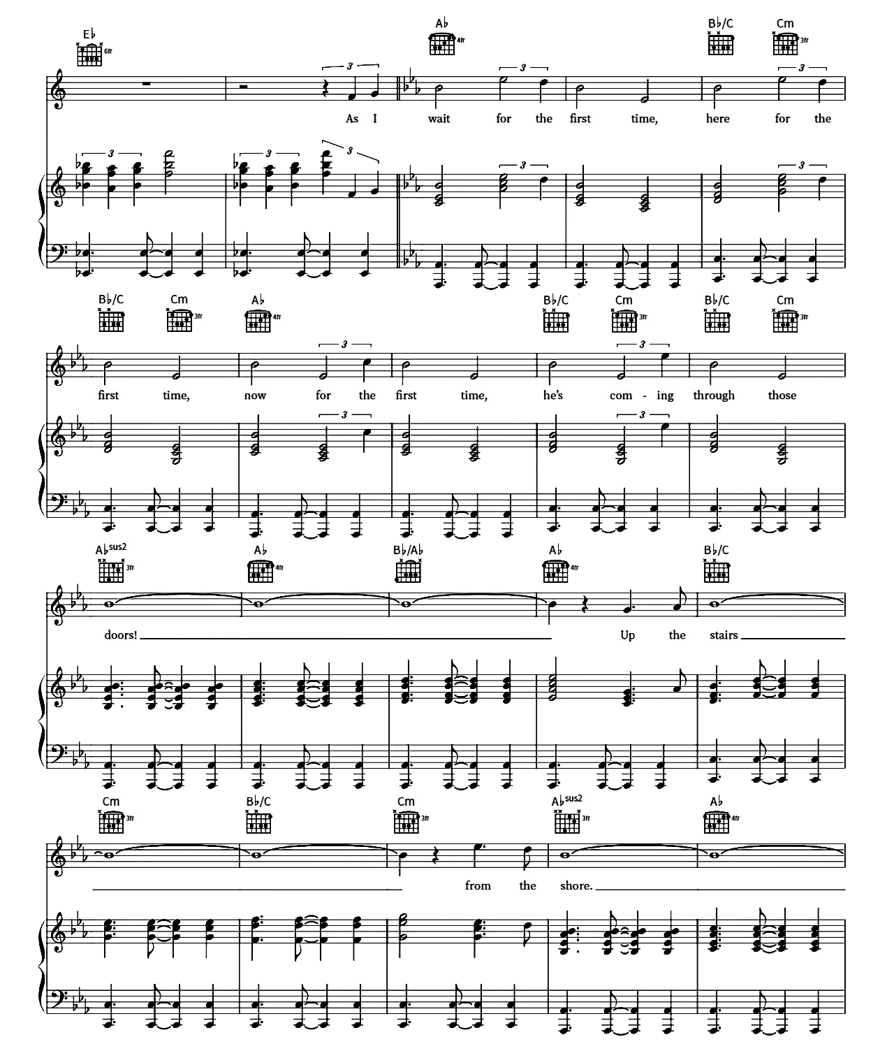 For The First Time sheet music 7