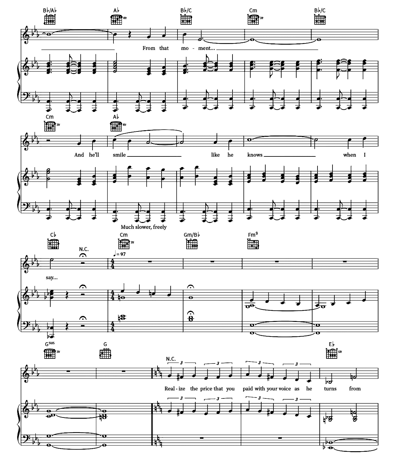 For The First Time sheet music 8