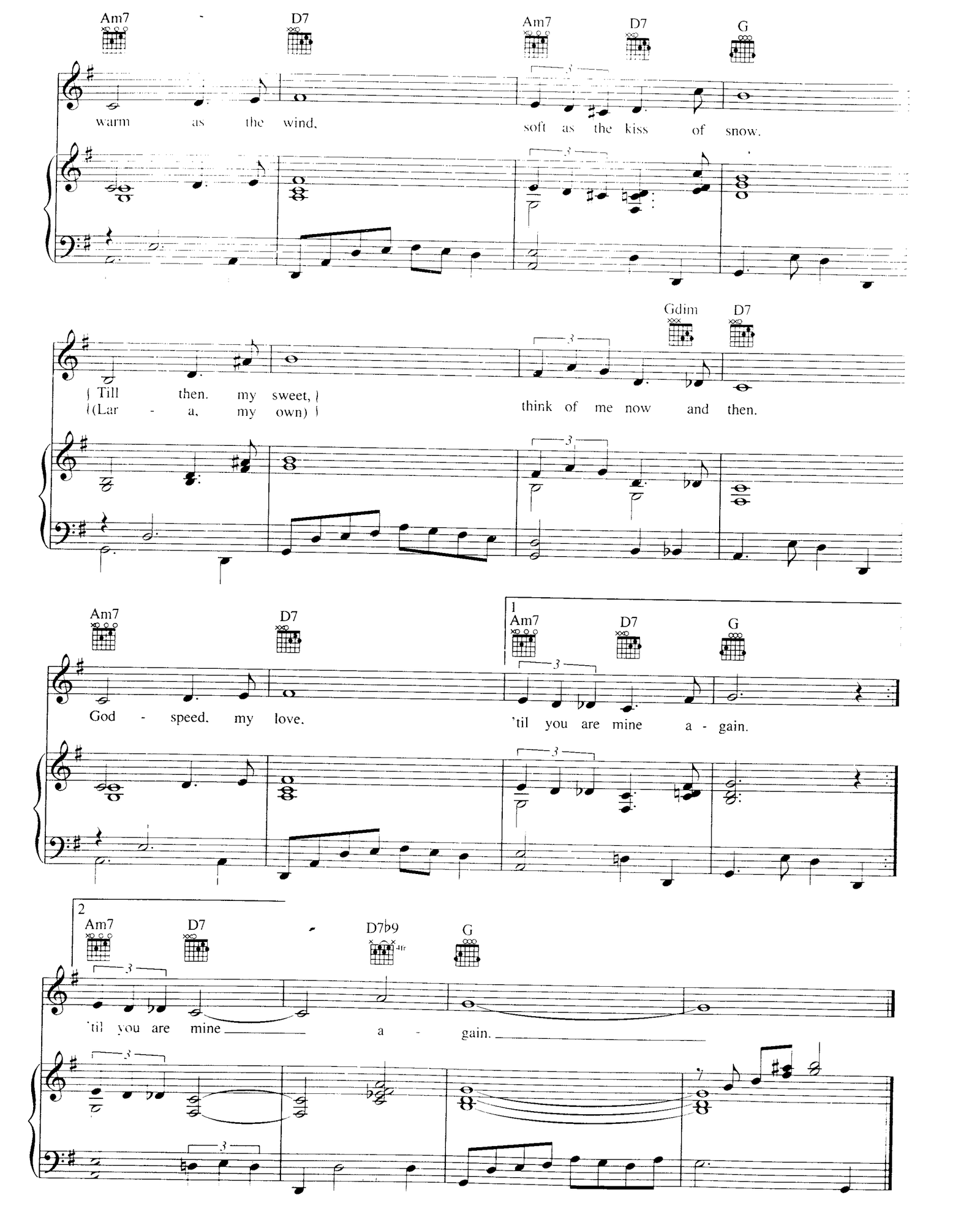 Somewhere, My Love sheet music 3