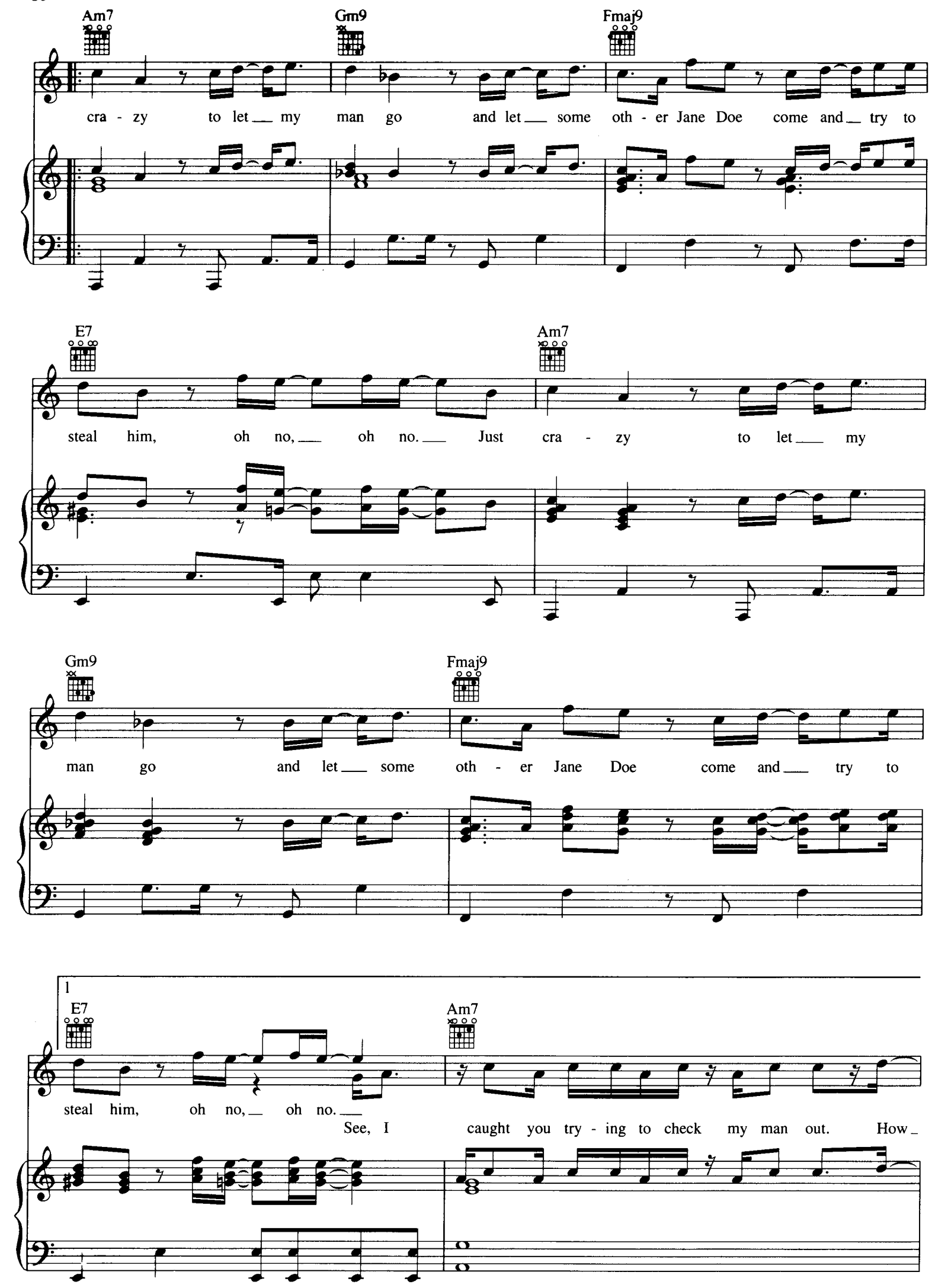 Jane Doe sheet music 3