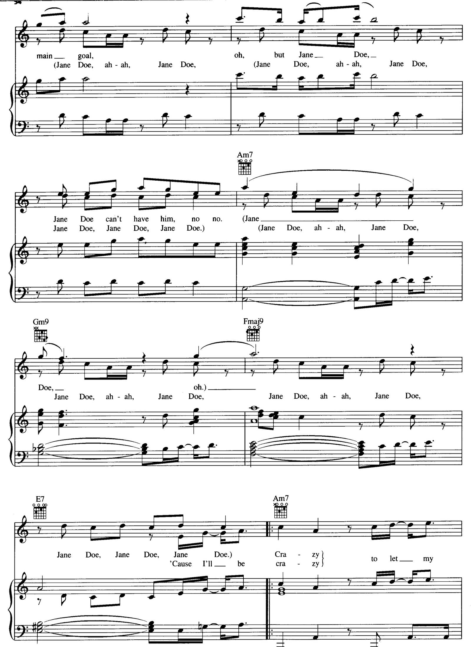 Jane Doe sheet music 7