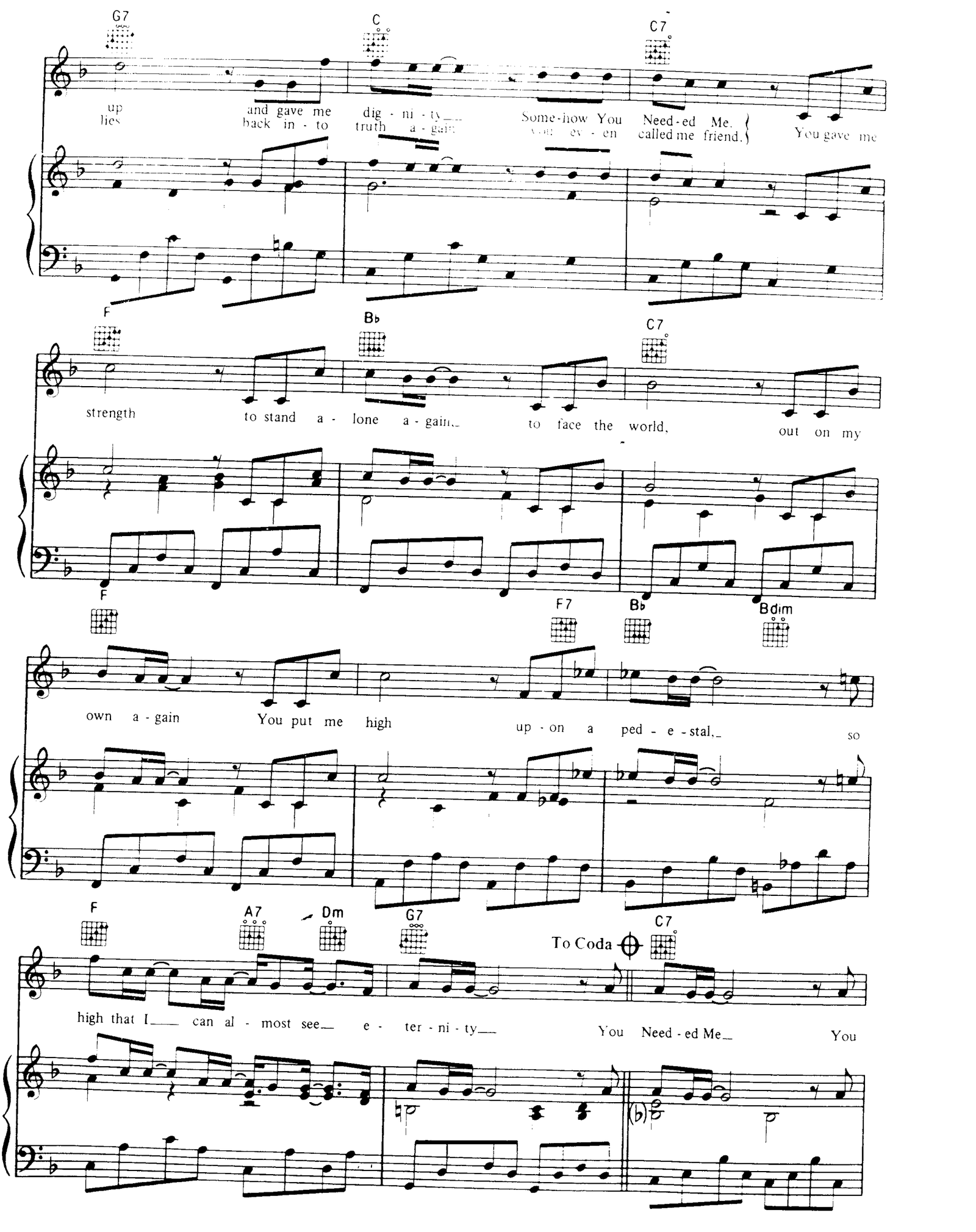 You Needed Me sheet music 2