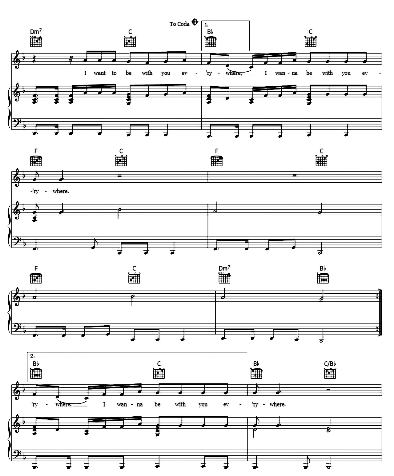 Everywhere sheet music 3