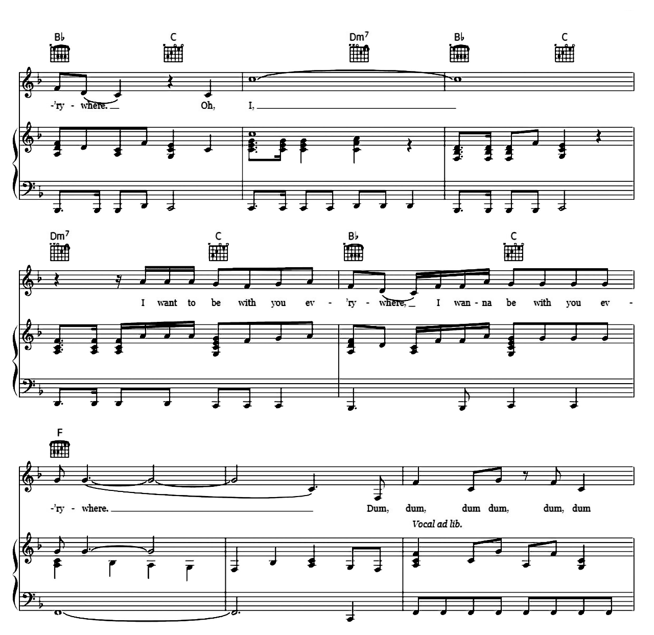 Everywhere sheet music 5