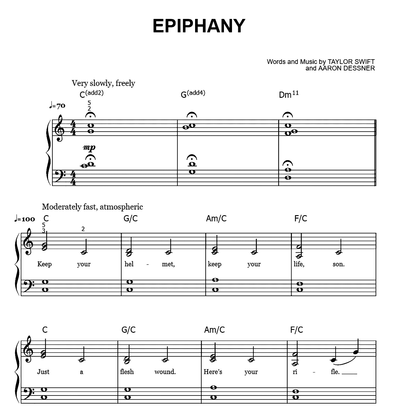 Epiphany sheet music