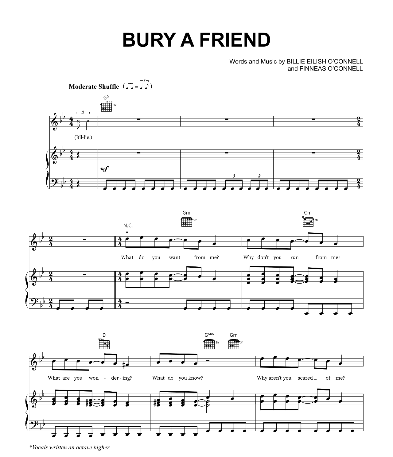 Bury A Friend sheet music