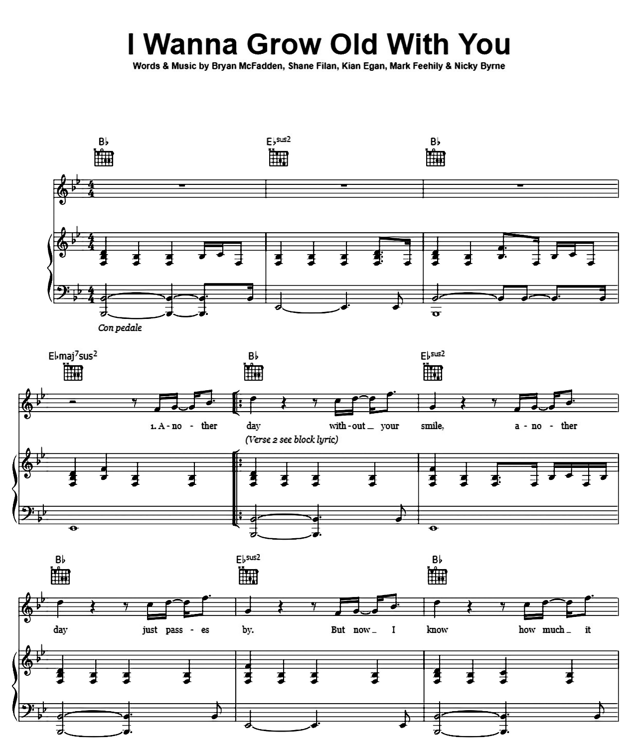 I Wanna Grow Old With You sheet music