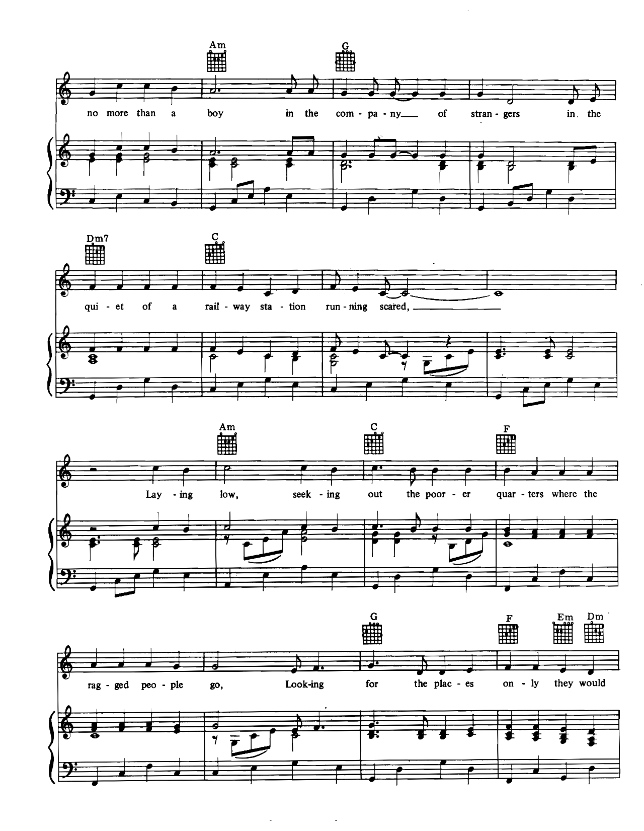 The Boxer sheet music 3