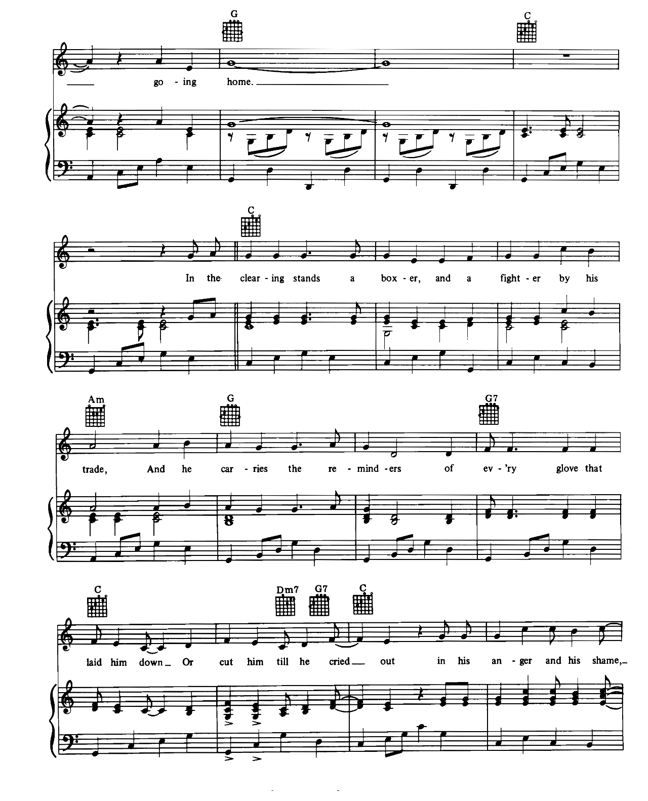 The Boxer sheet music 7