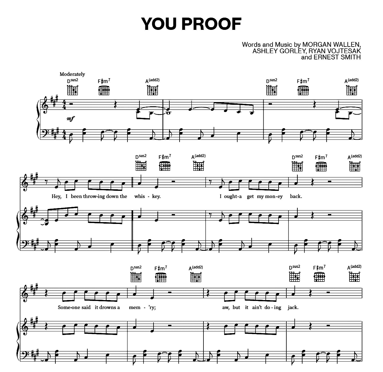 You Proof sheet music