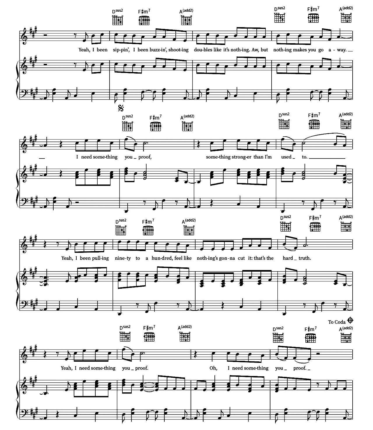 You Proof sheet music 2