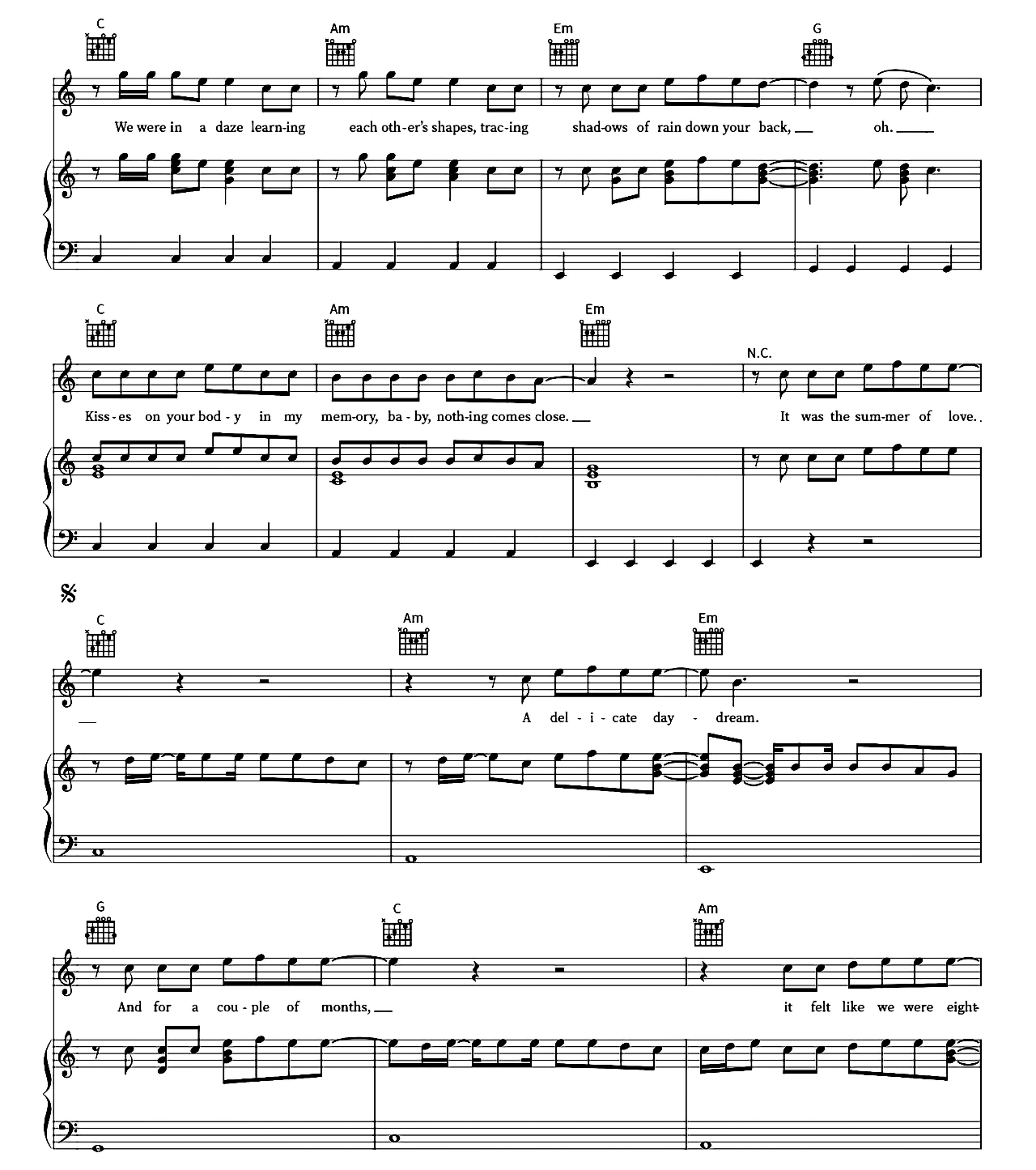 Summer Of Love sheet music 2