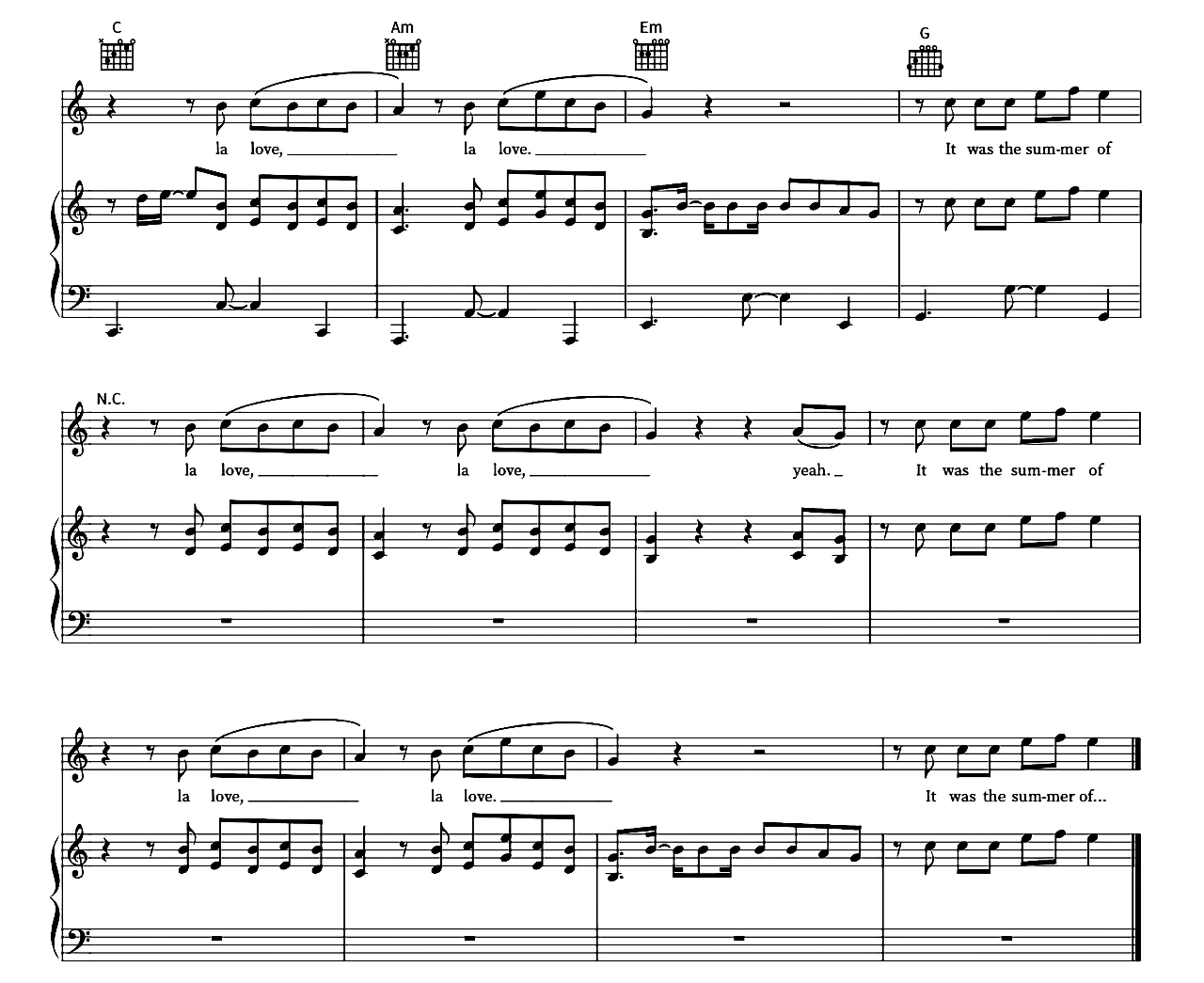 Summer Of Love sheet music 6