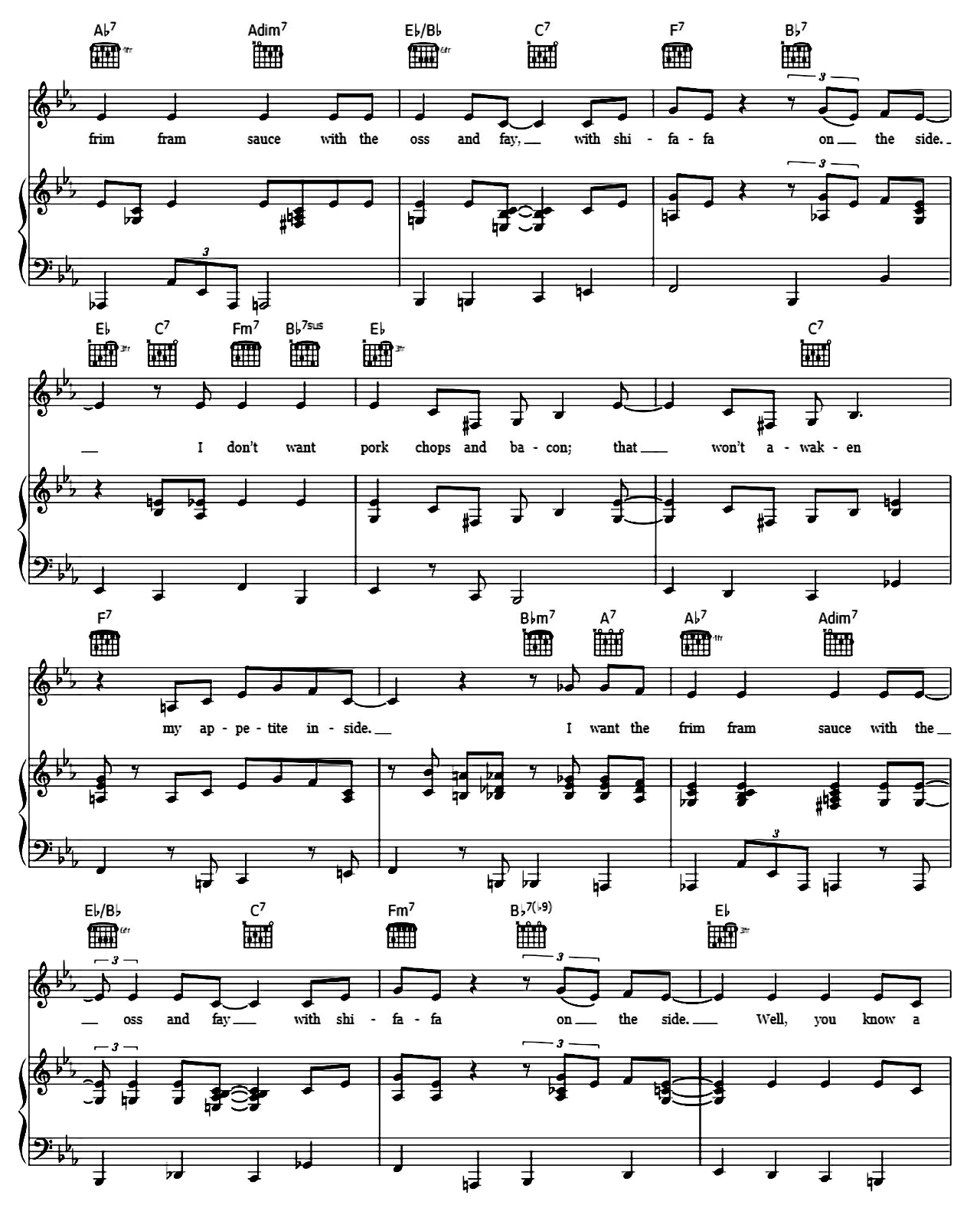 The Frim Fram Sauce sheet music 2