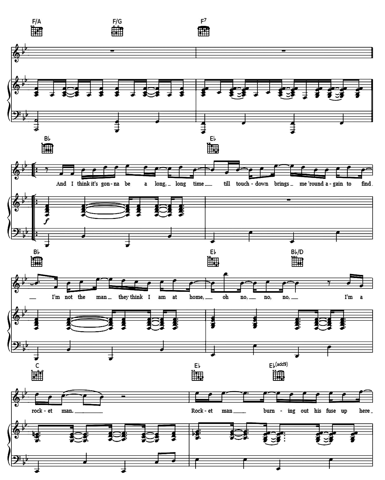 Rocket Man sheet music 3