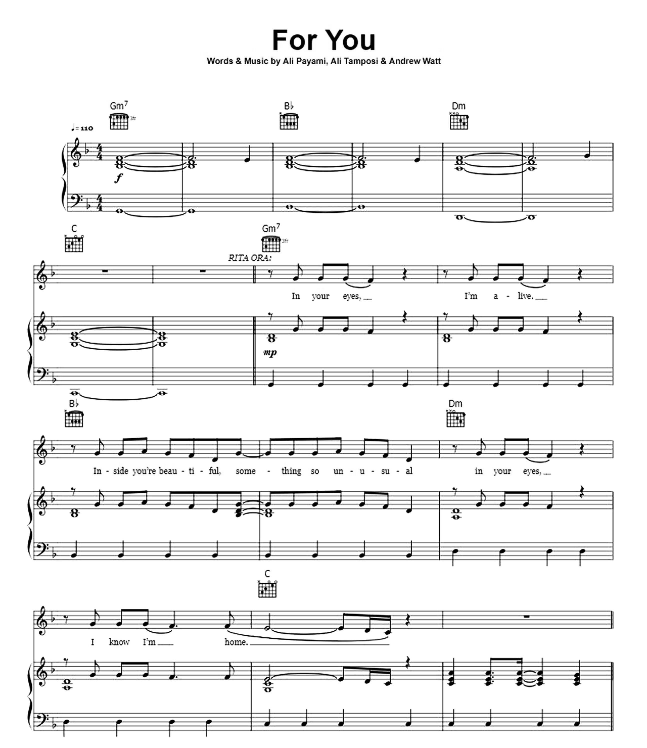 For You sheet music